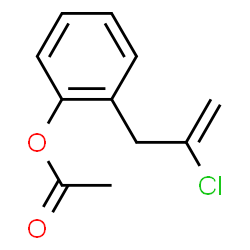 ChemSpider 2D Image | 2-(2-Chloro-2-propen-1-yl)phenyl acetate | C11H11ClO2