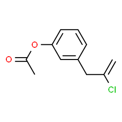 ChemSpider 2D Image | 3-(2-Chloro-2-propen-1-yl)phenyl acetate | C11H11ClO2