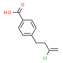 ChemSpider 2D Image | 4-(3-Chloro-3-buten-1-yl)benzoic acid | C11H11ClO2