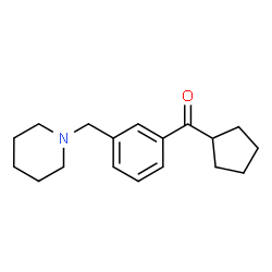ChemSpider 2D Image | cyclopentyl 3-(piperidinomethyl)phenyl ketone | C18H25NO