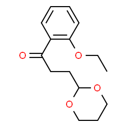 ChemSpider 2D Image | 3-(1,3-Dioxan-2-Yl)-2'-Ethoxypropiophenone | C15H20O4