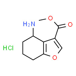 ChemSpider 2D Image | Methyl 4-amino-4,5,6,7-tetrahydro-1-benzofuran-3-carboxylate hydrochloride (1:1) | C10H14ClNO3