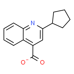ChemSpider 2D Image | 2-Cyclopentyl-4-quinolinecarboxylate | C15H14NO2
