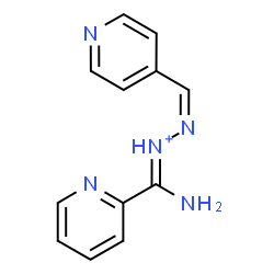 ChemSpider 2D Image | (1Z,2Z)-1-[(Z)-Imino(2-pyridinyl)methyl]-2-(4-pyridinylmethylene)hydrazinium | C12H12N5