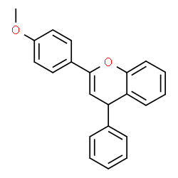 ChemSpider 2D Image | 2-(4-Methoxyphenyl)-4-phenyl-4H-chromene | C22H18O2