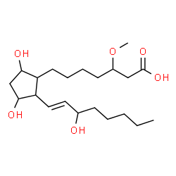 ChemSpider 2D Image | (13E)-9,11,15-Trihydroxy-3-methoxyprost-13-en-1-oic acid | C21H38O6
