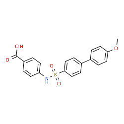 ChemSpider 2D Image | 4-{[(4'-Methoxy-4-biphenylyl)sulfonyl]amino}benzoic acid | C20H17NO5S