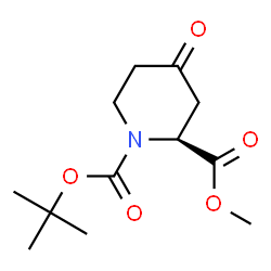 ChemSpider 2D Image | 1-(tert-butyl) 2-methyl (S)-4-oxopiperidine-1,2-dicarboxylate | C12H19NO5