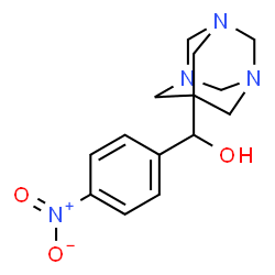 ChemSpider 2D Image | (4-Nitrophenyl)(1,3,5-triazatricyclo[3.3.1.1~3,7~]dec-7-yl)methanol | C14H18N4O3