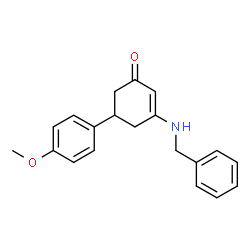 ChemSpider 2D Image | 3-Benzylamino-5-(4-methoxy-phenyl)-cyclohex-2-enone | C20H21NO2