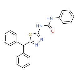 ChemSpider 2D Image | 1-[5-(Diphenylmethyl)-1,3,4-thiadiazol-2-yl]-3-phenylurea | C22H18N4OS