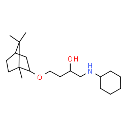 ChemSpider 2D Image | 1-(Cyclohexylamino)-4-[(1,7,7-trimethylbicyclo[2.2.1]hept-2-yl)oxy]-2-butanol | C20H37NO2