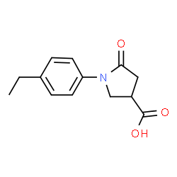 ChemSpider 2D Image | 1-(4-Ethylphenyl)-2-oxopyrrolidine-4-carboxylic acid | C13H15NO3