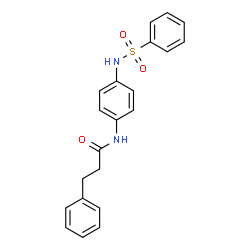 ChemSpider 2D Image | 3-Phenyl-N-{4-[(phenylsulfonyl)amino]phenyl}propanamide | C21H20N2O3S
