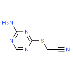 ChemSpider 2D Image | [(4-Amino-1,3,5-triazin-2-yl)sulfanyl]acetonitrile | C5H5N5S