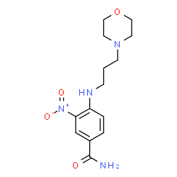 ChemSpider 2D Image | 4-{[3-(4-Morpholinyl)propyl]amino}-3-nitrobenzamide | C14H20N4O4