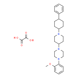 ChemSpider 2D Image | 1-(2-Methoxyphenyl)-4-[1-(4-phenylcyclohexyl)-4-piperidinyl]piperazine ethanedioate (1:1) | C30H41N3O5