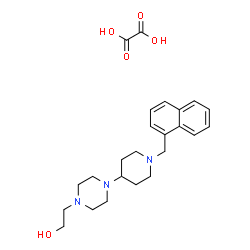 ChemSpider 2D Image | 2-{4-[1-(1-Naphthylmethyl)-4-piperidinyl]-1-piperazinyl}ethanol ethanedioate (1:1) | C24H33N3O5
