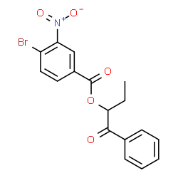 ChemSpider 2D Image | 1-Oxo-1-phenyl-2-butanyl 4-bromo-3-nitrobenzoate | C17H14BrNO5