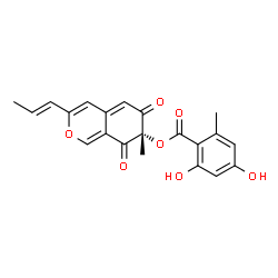 ChemSpider 2D Image | (+)-mitorubrin | C21H18O7