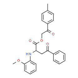 ChemSpider 2D Image | 2-(4-Methylphenyl)-2-oxoethyl 2-[(2-methoxyphenyl)amino]-4-oxo-4-phenylbutanoate | C26H25NO5