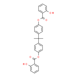 ChemSpider 2D Image | [4-[1-[4-(2-hydroxybenzoyl)oxyphenyl]-1-methyl-ethyl]phenyl] 2-hydroxybenzoate | C29H24O6