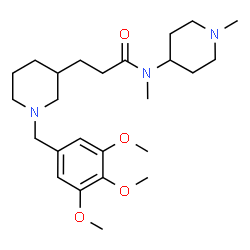 ChemSpider 2D Image | N-Methyl-N-(1-methyl-4-piperidinyl)-3-[1-(3,4,5-trimethoxybenzyl)-3-piperidinyl]propanamide | C25H41N3O4
