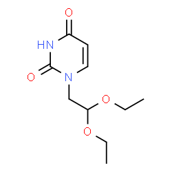ChemSpider 2D Image | 1-(2,2-Diethoxyethyl)-2,4(1H,3H)-pyrimidinedione | C10H16N2O4