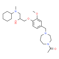 ChemSpider 2D Image | 1-[4-(4-{3-[Cyclohexyl(methyl)amino]-2-hydroxypropoxy}-3-methoxybenzyl)-1,4-diazepan-1-yl]ethanone | C25H41N3O4