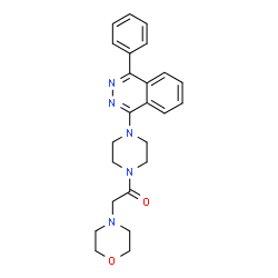 ChemSpider 2D Image | 2-(4-Morpholinyl)-1-[4-(4-phenyl-1-phthalazinyl)-1-piperazinyl]ethanone | C24H27N5O2