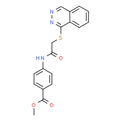 ChemSpider 2D Image | Methyl 4-{[(1-phthalazinylsulfanyl)acetyl]amino}benzoate | C18H15N3O3S