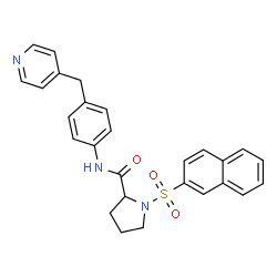 ChemSpider 2D Image | 1-(2-Naphthylsulfonyl)-N-[4-(4-pyridinylmethyl)phenyl]prolinamide | C27H25N3O3S