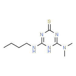 ChemSpider 2D Image | 4-(Butylamino)-6-(dimethylamino)-1,3,5-triazine-2(5H)-thione | C9H17N5S