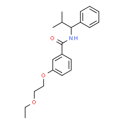 ChemSpider 2D Image | 3-(2-Ethoxyethoxy)-N-(2-methyl-1-phenylpropyl)benzamide | C21H27NO3