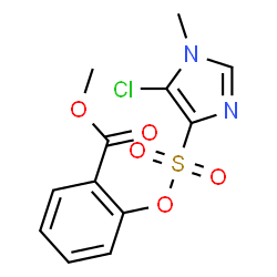 ChemSpider 2D Image | Methyl 2-{[(5-chloro-1-methyl-1H-imidazol-4-yl)sulfonyl]oxy}benzoate | C12H11ClN2O5S