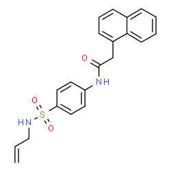 ChemSpider 2D Image | N-[4-(Allylsulfamoyl)phenyl]-2-(1-naphthyl)acetamide | C21H20N2O3S