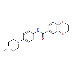 ChemSpider 2D Image | N-[4-(4-Methyl-1-piperazinyl)phenyl]-2,3-dihydro-1,4-benzodioxine-6-carboxamide | C20H23N3O3
