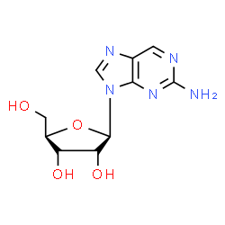 ChemSpider 2D Image | 9-(beta-D-Ribofuranosyl)-9H-purin-2-amine | C10H13N5O4