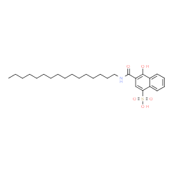 ChemSpider 2D Image | 3-(Hexadecylcarbamoyl)-4-hydroxy-1-naphthalenesulfonic acid | C27H41NO5S