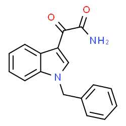 ChemSpider 2D Image | 2-(1-Benzyl-1H-indol-3-yl)-2-oxoacetamide | C17H14N2O2