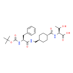 ChemSpider 2D Image | N-[(trans-4-{[(N-{[(2-Methyl-2-propanyl)oxy]carbonyl}-L-phenylalanyl)amino]methyl}cyclohexyl)carbonyl]-L-allothreonine | C26H39N3O7