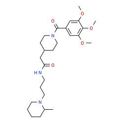 ChemSpider 2D Image | N-[3-(2-Methyl-1-piperidinyl)propyl]-2-[1-(3,4,5-trimethoxybenzoyl)-4-piperidinyl]acetamide | C26H41N3O5