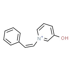 ChemSpider 2D Image | 3-Hydroxy-1-[(Z)-2-phenylvinyl]pyridinium | C13H12NO