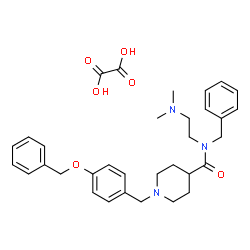 ChemSpider 2D Image | N-Benzyl-1-[4-(benzyloxy)benzyl]-N-[2-(dimethylamino)ethyl]-4-piperidinecarboxamide ethanedioate (1:1) | C33H41N3O6