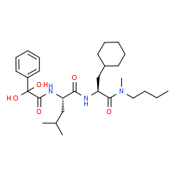 ChemSpider 2D Image | N-[Dihydroxy(phenyl)acetyl]-L-leucyl-N-butyl-3-cyclohexyl-N-methyl-L-alaninamide | C28H45N3O5