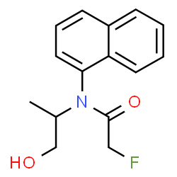 ChemSpider 2D Image | 2-Fluoro-N-(1-hydroxy-2-propanyl)-N-(1-naphthyl)acetamide | C15H16FNO2
