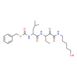 ChemSpider 2D Image | N~2~-[(Benzyloxy)carbonyl]-N-{1-[(5-hydroxypentyl)amino]-1,2-dioxo-3-pentanyl}leucinamide | C24H37N3O6
