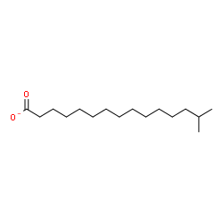 ChemSpider 2D Image | 14-Methylpentadecanoate | C16H31O2