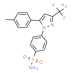 ChemSpider 2D Image | 4-[3-{Difluoro[(~18~F)fluoro]methyl}-5-(4-methylphenyl)-1H-pyrazol-1-yl]benzenesulfonamide | C17H14F218FN3O2S