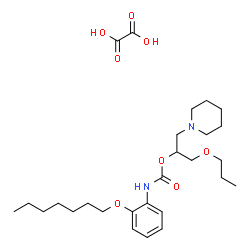 ChemSpider 2D Image | 1-(1-Piperidinyl)-3-propoxy-2-propanyl [2-(heptyloxy)phenyl]carbamate ethanedioate (1:1) | C27H44N2O8